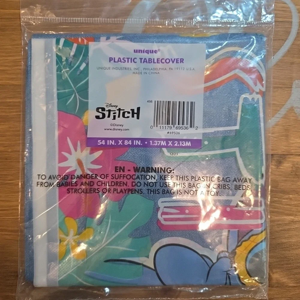 3 Disney Stitch Party Plastic Tablecovers 54